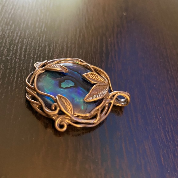 Abalone shell sterling silver pendant - Picture 6 of 7